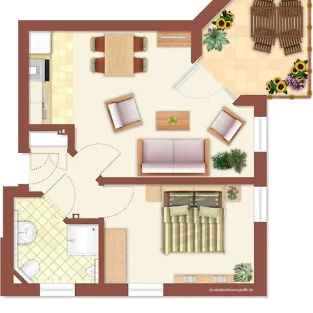Strandburg, 4 Apartman *